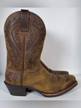 Ariat Legend Phoenix Western Boot Men’s 8.5D Square Toe Distressed Brown Leather